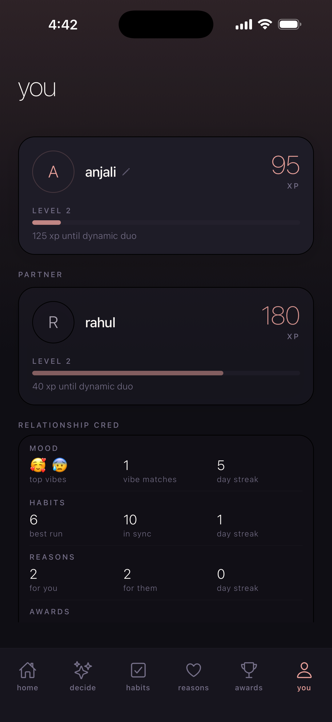 you — rewards you for being better